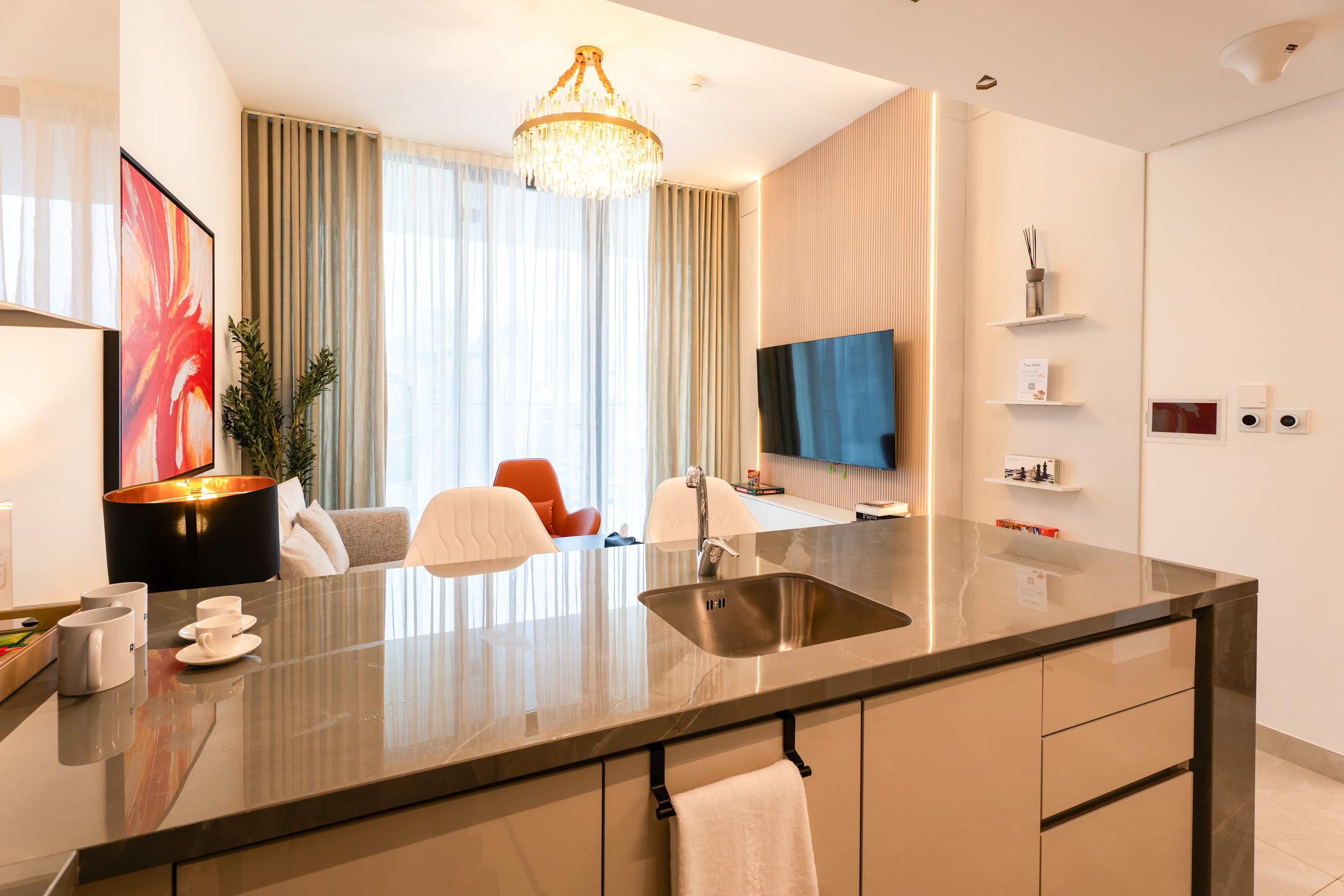 Rentico | Burj View 1BR Apt | Balcony & Foosball — photo 11